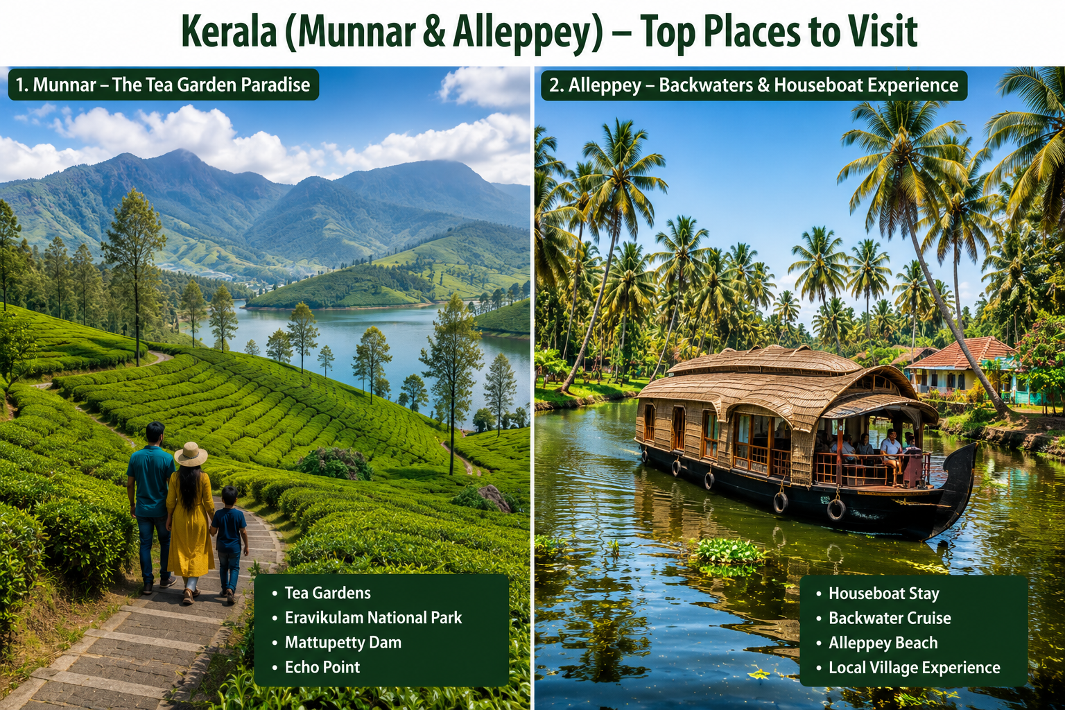 kaeala munnar alleppey-top places to visit