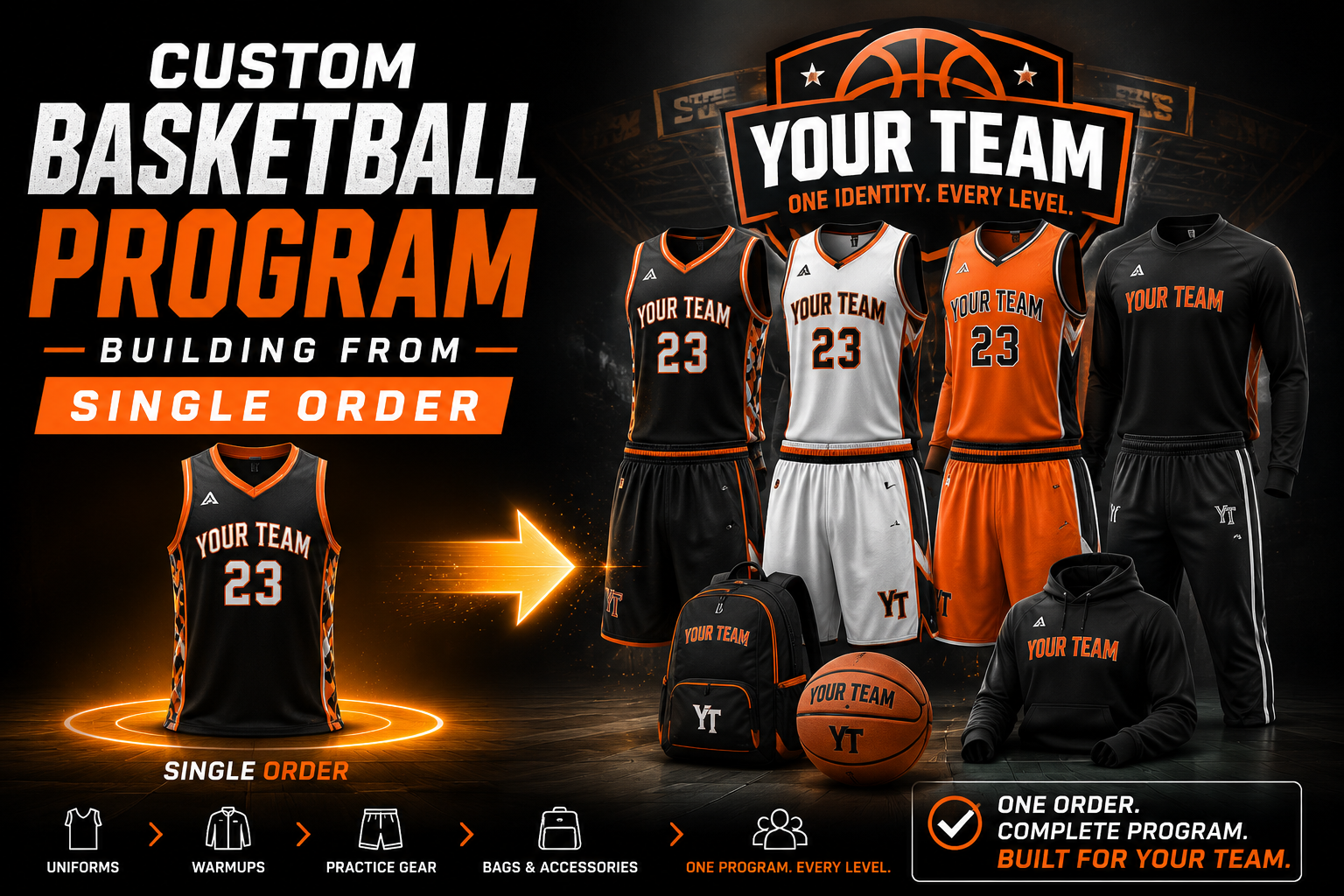 Custom Basketball Program Building From Single Order