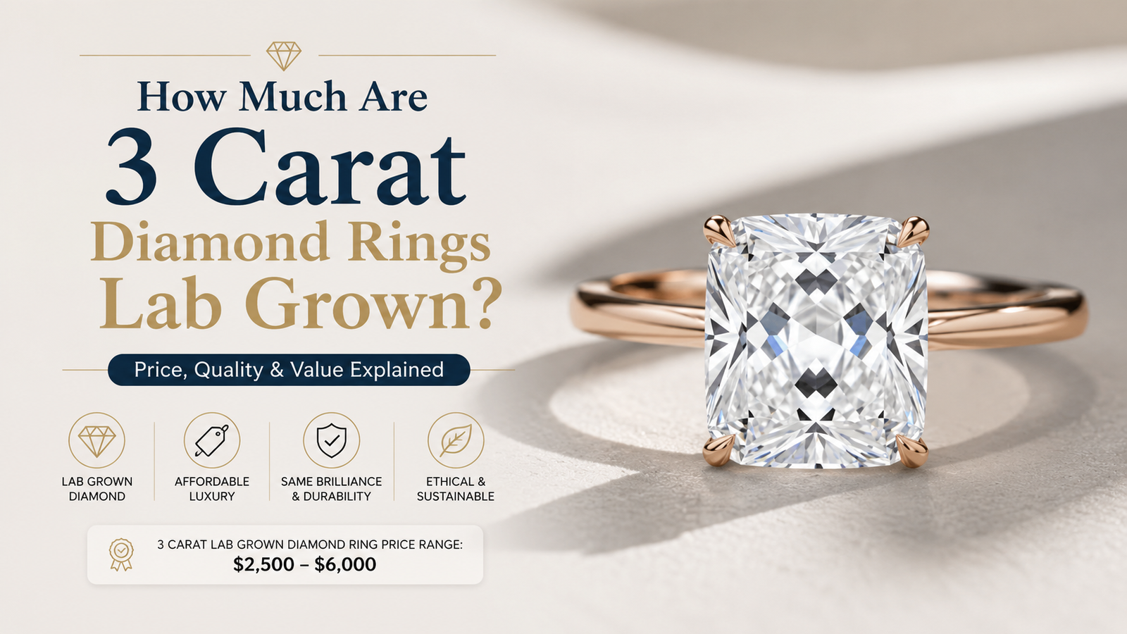 How Much Are 3 Carat Diamond Rings Lab Grown?