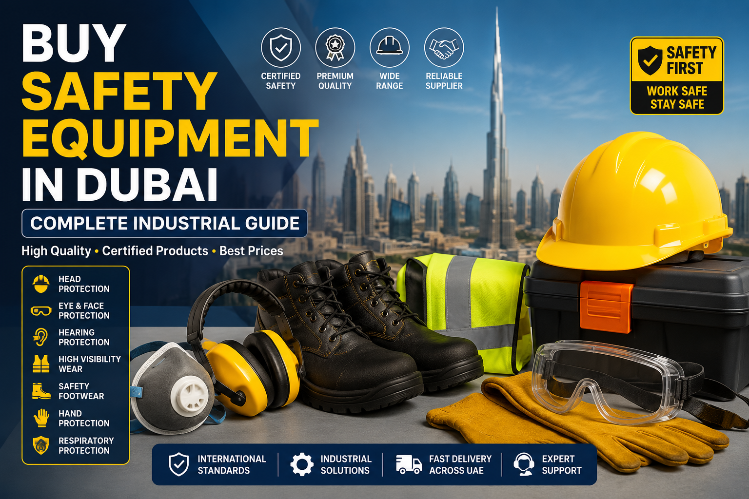 Buy Safety Equipment in Dubai from trusted suppliers. Learn about PPE, compliance, industry trends, buying tips, and workplace safety best practices.