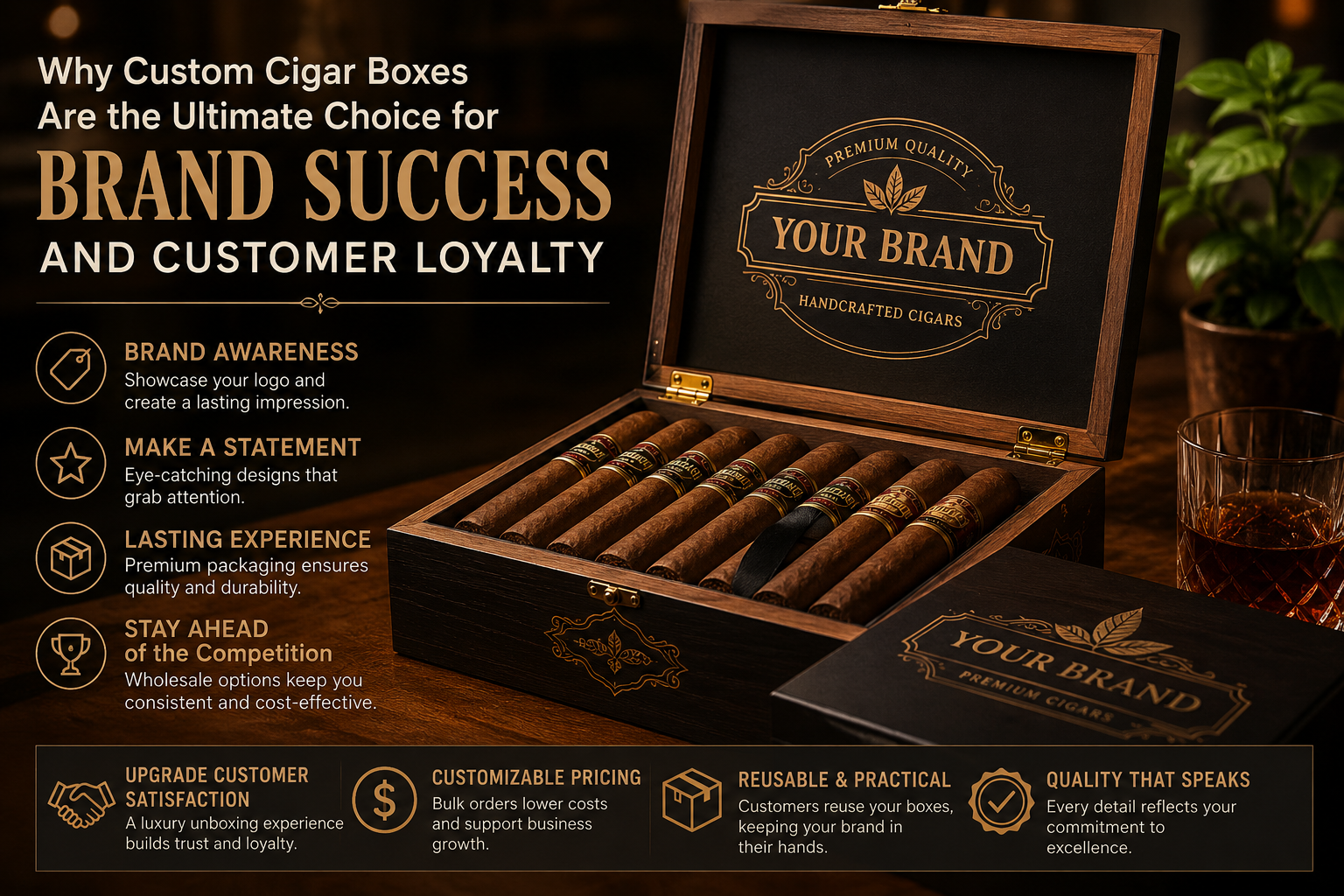 Custom cigar boxes for brand awareness and customer loyalty